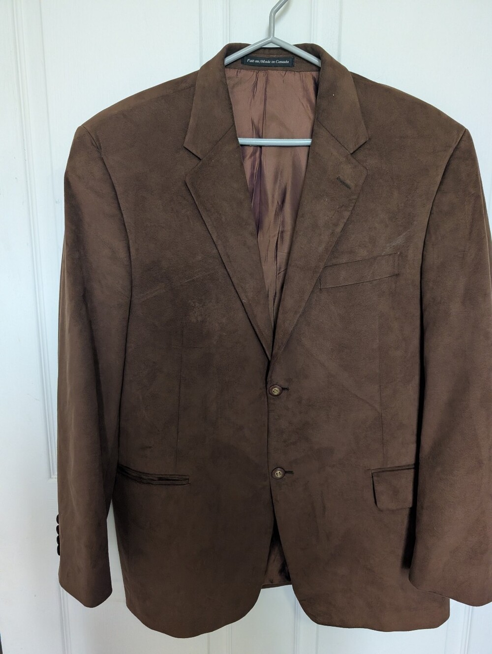 Men's Vintage Ultrasuede Brown Suede Blazer - Classic Tailored Style